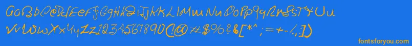 Подробнее о шрифте Ronsfont Шрифт Ronsfont – оранжевые шрифты на синем фоне