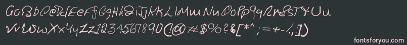 Ronsfont Font – Pink Fonts on Black Background