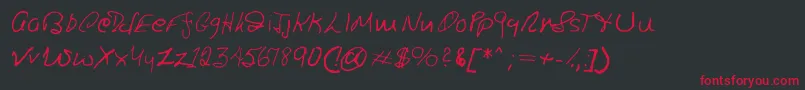 Ronsfont Font – Red Fonts on Black Background