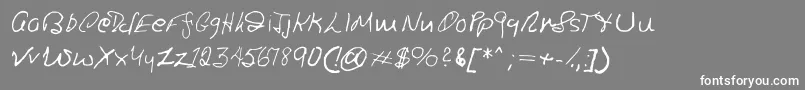 Ronsfont Font – White Fonts on Gray Background