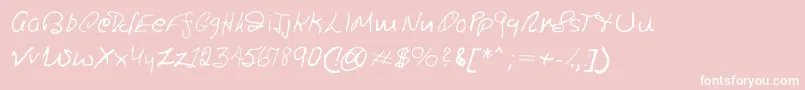 Ronsfont Font – White Fonts on Pink Background
