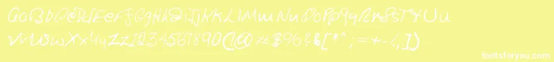 Ronsfont Font – White Fonts on Yellow Background