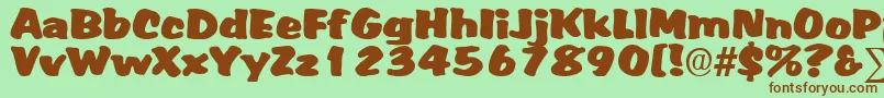 AccentDb Font – Brown Fonts on Green Background