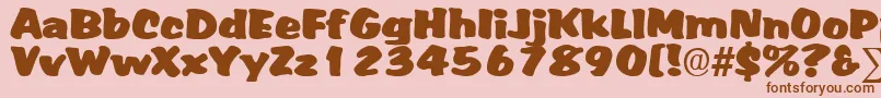 Шрифт AccentDb – коричневые шрифты на розовом фоне