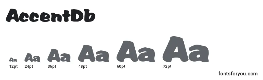 Размеры шрифта AccentDb
