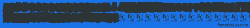 Шрифт AllagesdemoBold – чёрные шрифты на синем фоне
