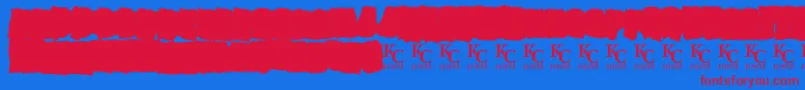 AllagesdemoBold-Schriftart – Rote Schriften auf blauem Hintergrund