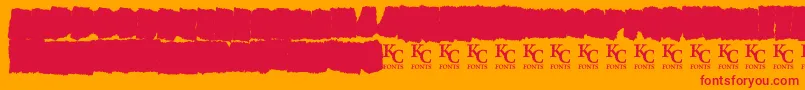 AllagesdemoBold-Schriftart – Rote Schriften auf orangefarbenem Hintergrund