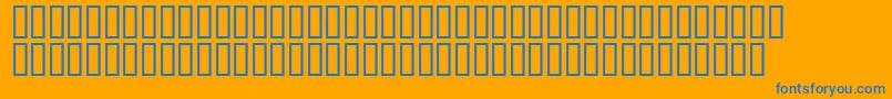 フォントMr.Fixby – オレンジの背景に青い文字