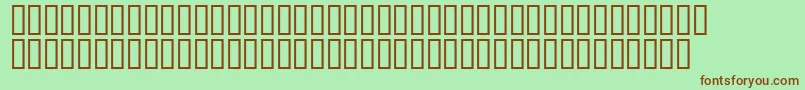 フォントMr.Fixby – 緑の背景に茶色のフォント