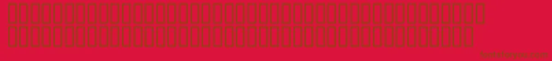 フォントMr.Fixby – 赤い背景に茶色の文字