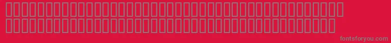 Mr.Fixby-fontti – harmaat kirjasimet punaisella taustalla
