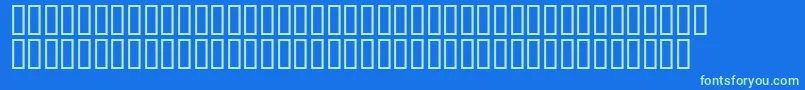 フォントMr.Fixby – 青い背景に緑のフォント