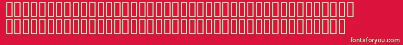 フォントMr.Fixby – 赤い背景に緑の文字