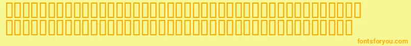 Mr.Fixby-fontti – oranssit fontit keltaisella taustalla