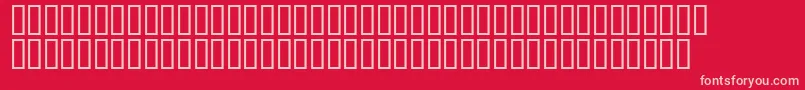 Mr.Fixby-fontti – vaaleanpunaiset fontit punaisella taustalla