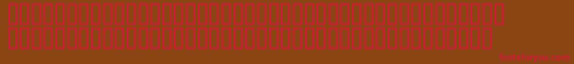 Czcionka Mr.Fixby – czerwone czcionki na brązowym tle