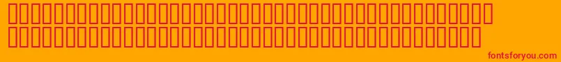 フォントMr.Fixby – オレンジの背景に赤い文字