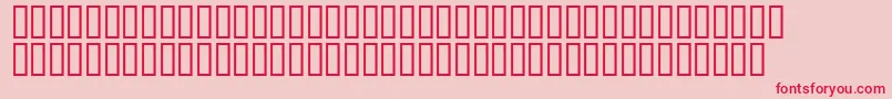 Mr.Fixby-fontti – punaiset fontit vaaleanpunaisella taustalla