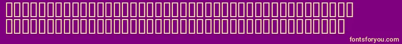 フォントMr.Fixby – 紫の背景に黄色のフォント