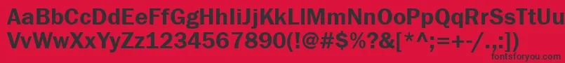 Franklingothdemittt Font – Black Fonts on Red Background