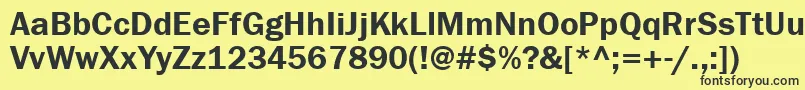 Franklingothdemittt Font – Black Fonts on Yellow Background
