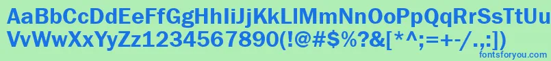 Franklingothdemittt Font – Blue Fonts on Green Background