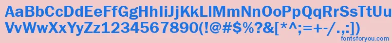 Franklingothdemittt Font – Blue Fonts on Pink Background