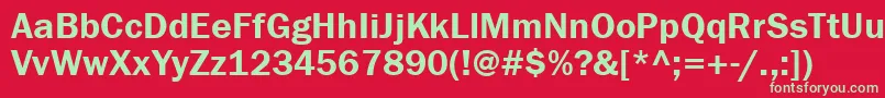 Franklingothdemittt Font – Green Fonts on Red Background