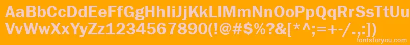 Franklingothdemittt Font – Pink Fonts on Orange Background