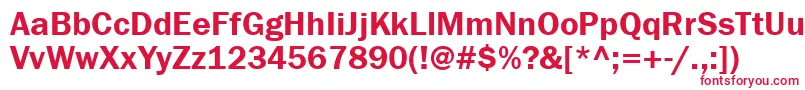 Franklingothdemittt Font – Red Fonts on White Background