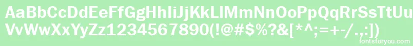 フォントFranklingothdemittt – 緑の背景に白い文字