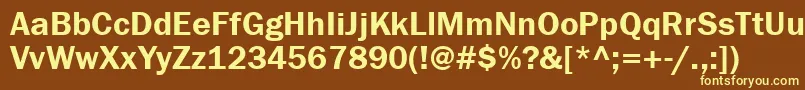 Franklingothdemittt Font – Yellow Fonts on Brown Background