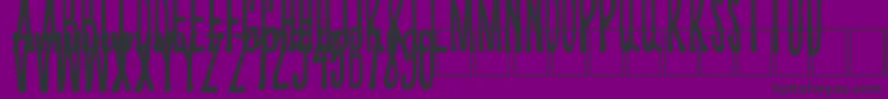 Kriips-fontti – mustat fontit violetilla taustalla
