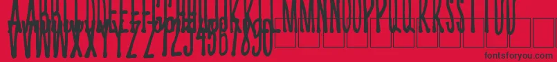 Kriips Font – Black Fonts on Red Background
