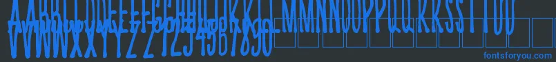 Kriips Font – Blue Fonts on Black Background
