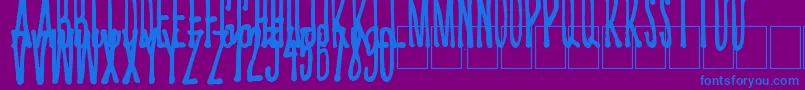 Kriips Font – Blue Fonts on Purple Background