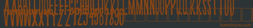 Kriips Font – Brown Fonts on Black Background