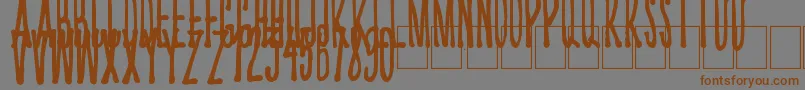Kriips Font – Brown Fonts on Gray Background