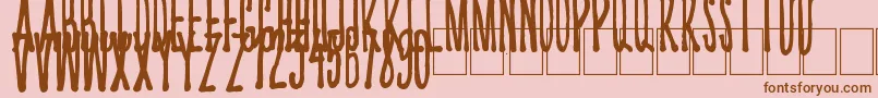 Kriips Font – Brown Fonts on Pink Background