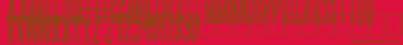 Kriips Font – Brown Fonts on Red Background