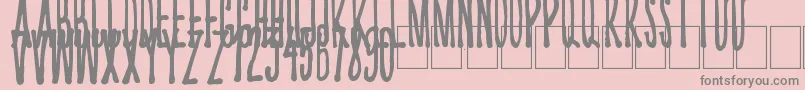 Kriips Font – Gray Fonts on Pink Background