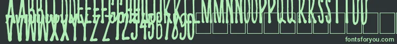 Kriips Font – Green Fonts on Black Background