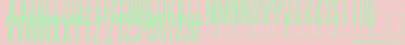 Kriips Font – Green Fonts on Pink Background