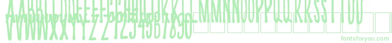 Kriips Font – Green Fonts on White Background