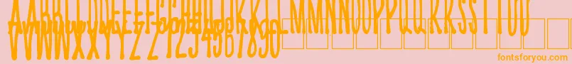 Kriips Font – Orange Fonts on Pink Background