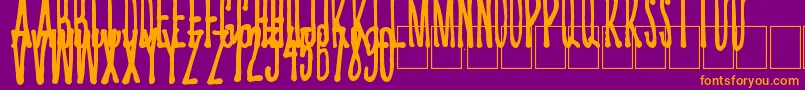 Kriips Font – Orange Fonts on Purple Background
