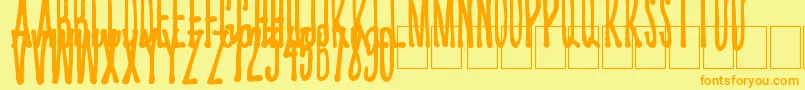 fuente Kriips – Fuentes Naranjas Sobre Fondo Amarillo