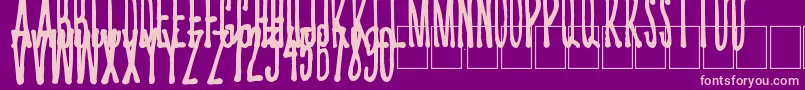 Kriips Font – Pink Fonts on Purple Background