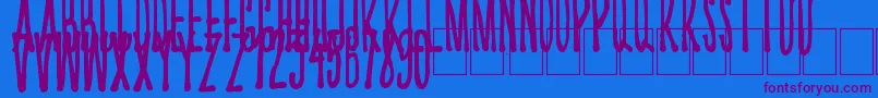 Kriips Font – Purple Fonts on Blue Background